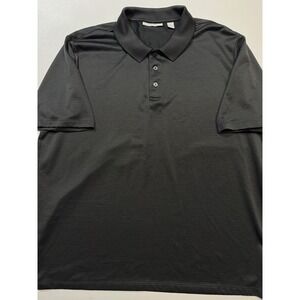 Perry Ellis Portfolio Men's Black Short Sleeve Polo Golf Shirt Size Xl
